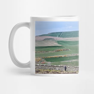 A patchwork of fields on the Mull of Galloway, Scotland Mug